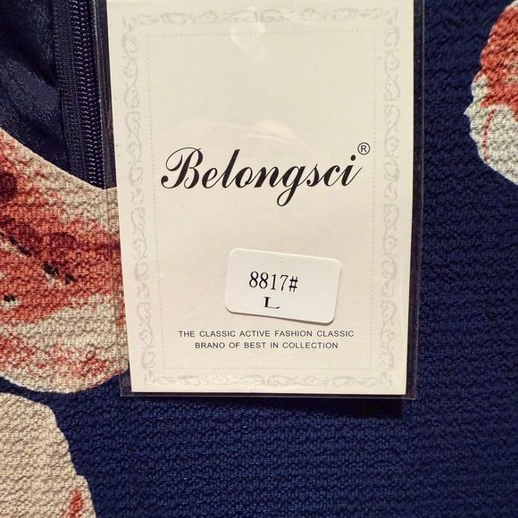 Floral Blue Shift Dress - Picture 8 of 10